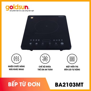 Bếp từ đơn goldsun 1650w- thiết kế nhỏ gọn- an toàn cho người sử dụng- hiệu suất cao- ba2103mt