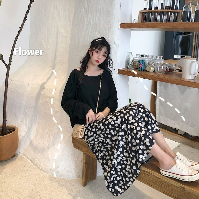 Chân Chân Váy Chữ A Lưng Cao Họa Tiết Hoa Cúc Nhỏ Thời Trang Hàn Quốc 2020 Cho Nữ | BigBuy360 - bigbuy360.vn