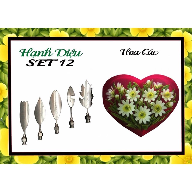 Kim 3D Hoa Cúc Set 12