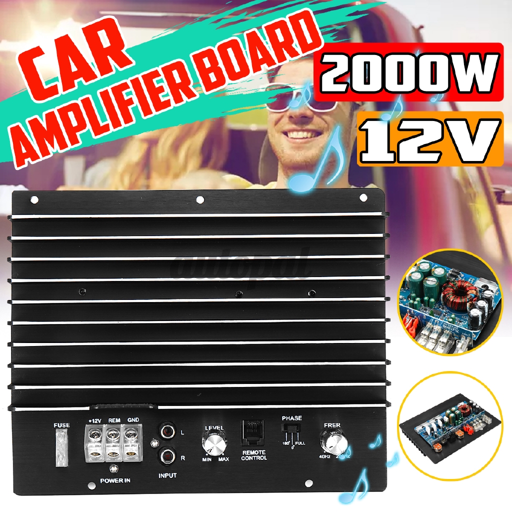 Bảng mạch khuếch đại âm thanh Mono 2000w 12v siêu trầm chuyên dụng cho xe hơi