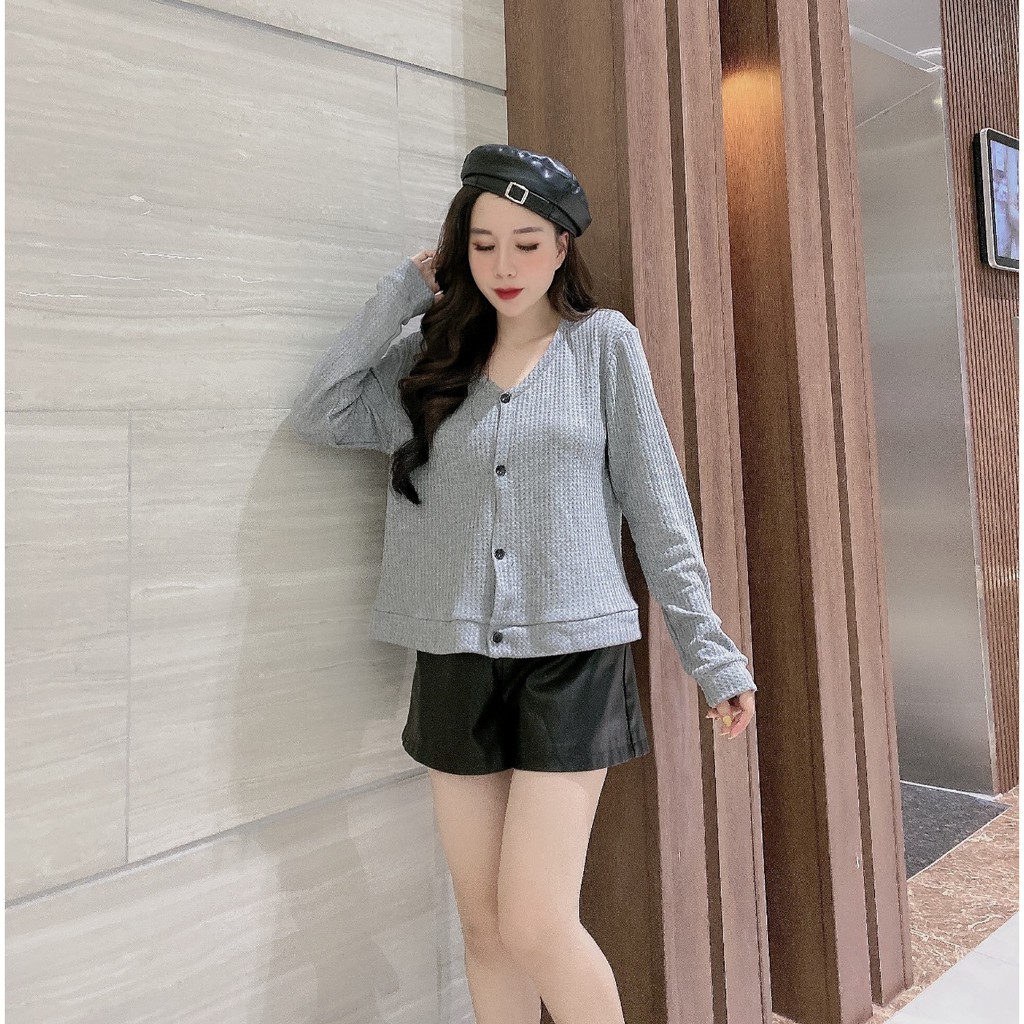 Aó khoác nữ cadigan nhiều màu chất tăm vuông | BigBuy360 - bigbuy360.vn