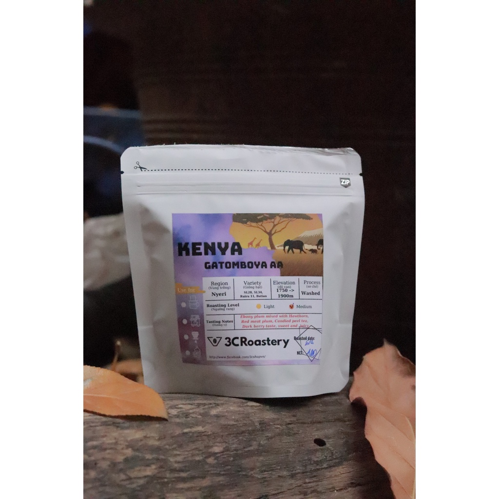 cà phê Arabica Kenya AA 3C ROASTERY nguyên chất pha v60, ủ coldbrew cafe hạt giống SL 28 - SL 34 vị caramel sơ chế ướt