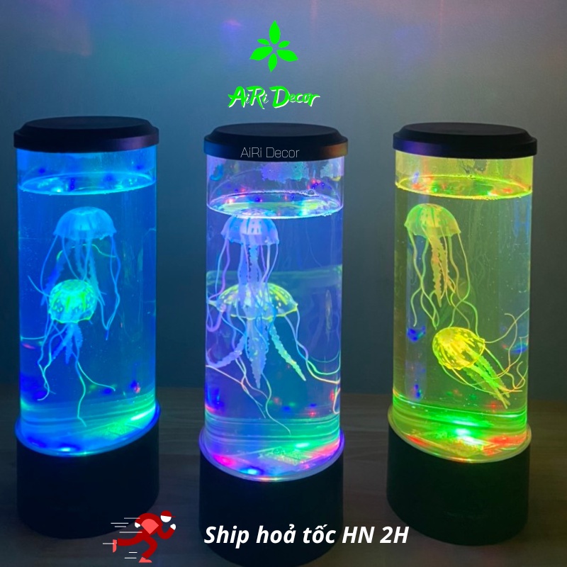 Đèn Trang Trí, Đèn Ngủ Con Sứa Bơi Vĩnh Cửu, Có Thể Đổi Nhiều Màu.