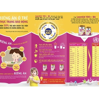 sữa bột LEANKID 100+ BA (dinh dưỡng cho trẻ từ 1-10 tuổi)
