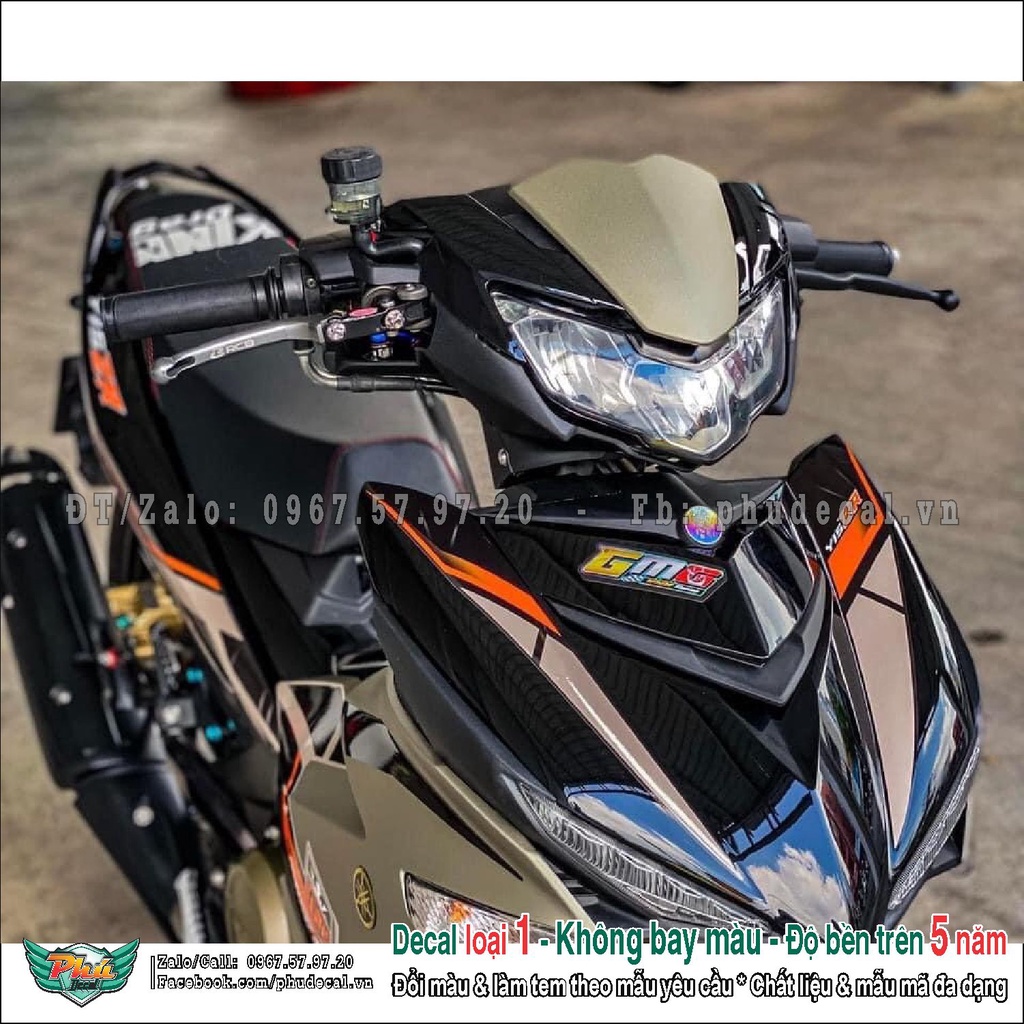 Tem rời Exciter 150 đen vàng xám (2)
