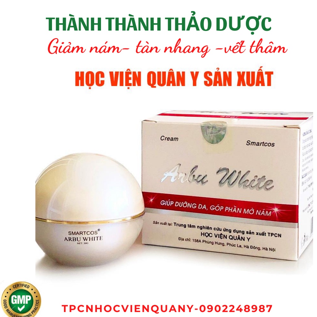 Kem Arbu White Học viện quân y giúp giảm nám tàn nhang