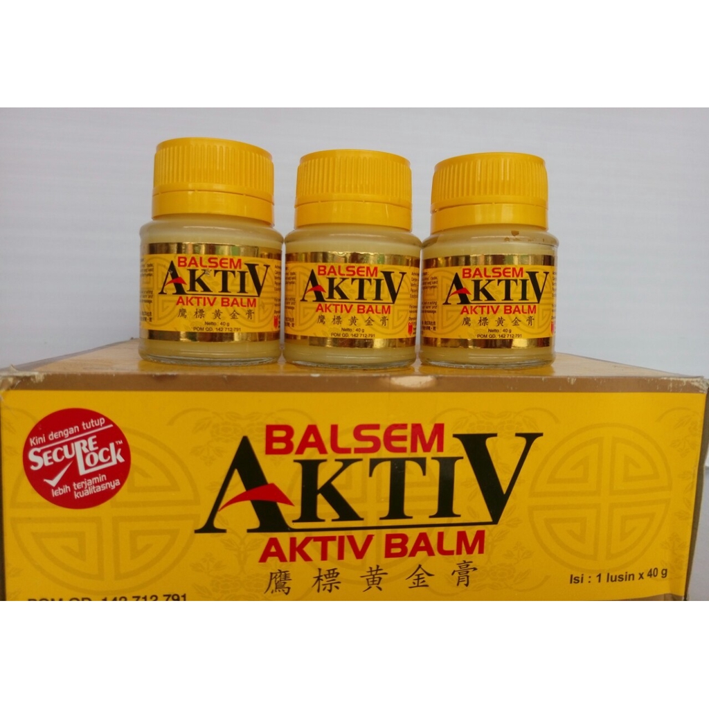 12 Trai Dầu Cù Là Vàng Balsem Aktiv Indonexia 40g