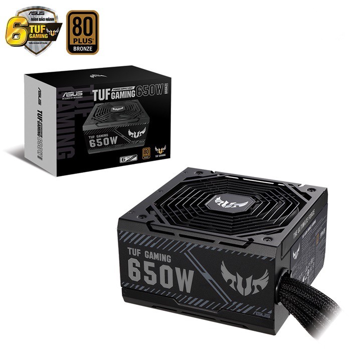 Nguồn ASUS TUF Gaming 650B PSU – 650W, 80 Plus Bronze, Sleeved Cable