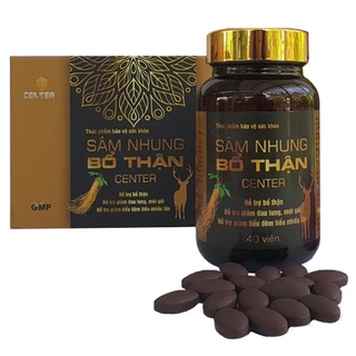Sâm nhung bổ thận CENTER, bổ thận tráng dương,tăng cường sinh lý nam (chai 40 viên)