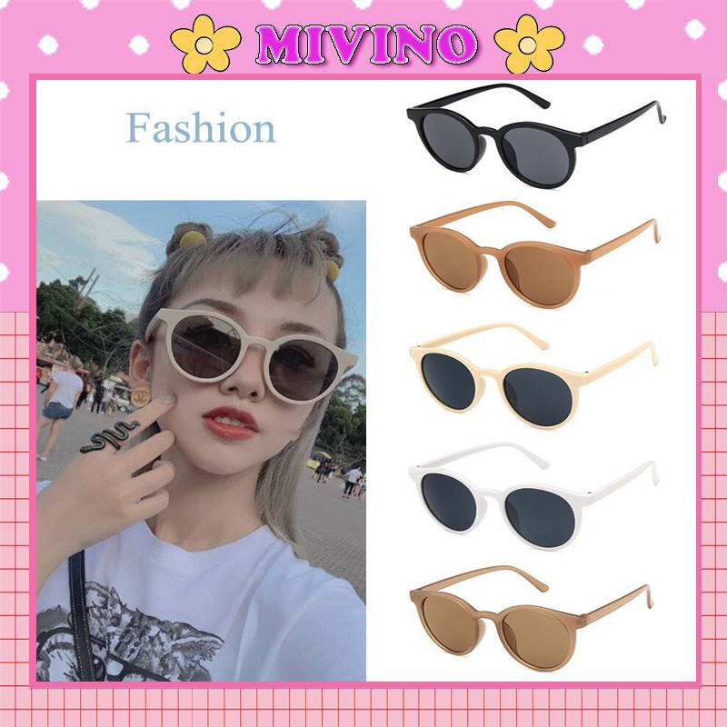 Kính râm gọng tròn với tròng chống tia UV nhiều kiểu sành điệu Sunglasses KM13