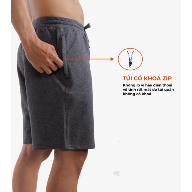 Quần short nam nỉ Bonado QT03 chất thun cotton thoáng mát co giãn