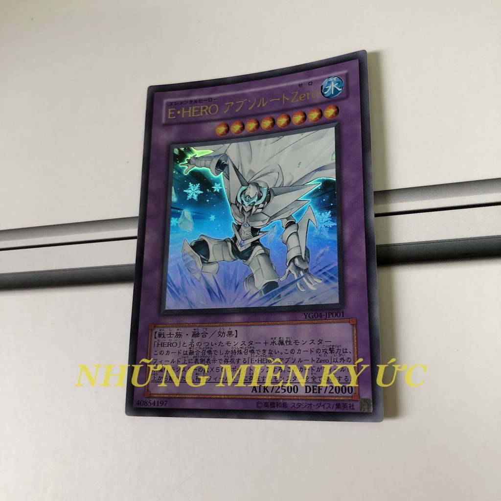 Lá bài Yu-Gi-Oh! Chính hãng Elemental HERO Absolute Zero Mã đầu YG04-JP001 Ultra Rare Như mới