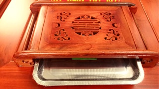 Khay trà gỗ hương