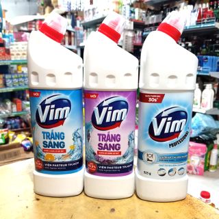 VIM TẨY BỒN CẦU VÀ NHÀ TẮM TRẮNG SÁNG HƯƠNG HOA OẢI HƯƠNG DỊU MÁT- 880ml.