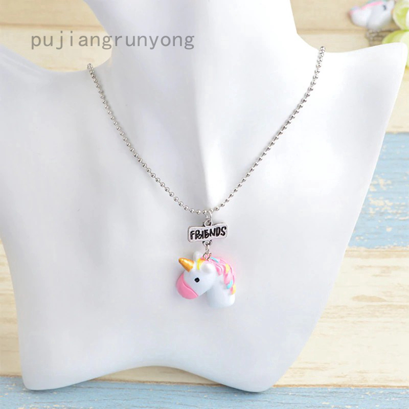 Set 2 vòng cổ choker mặt hình kỳ lân xinh xắn cho bé