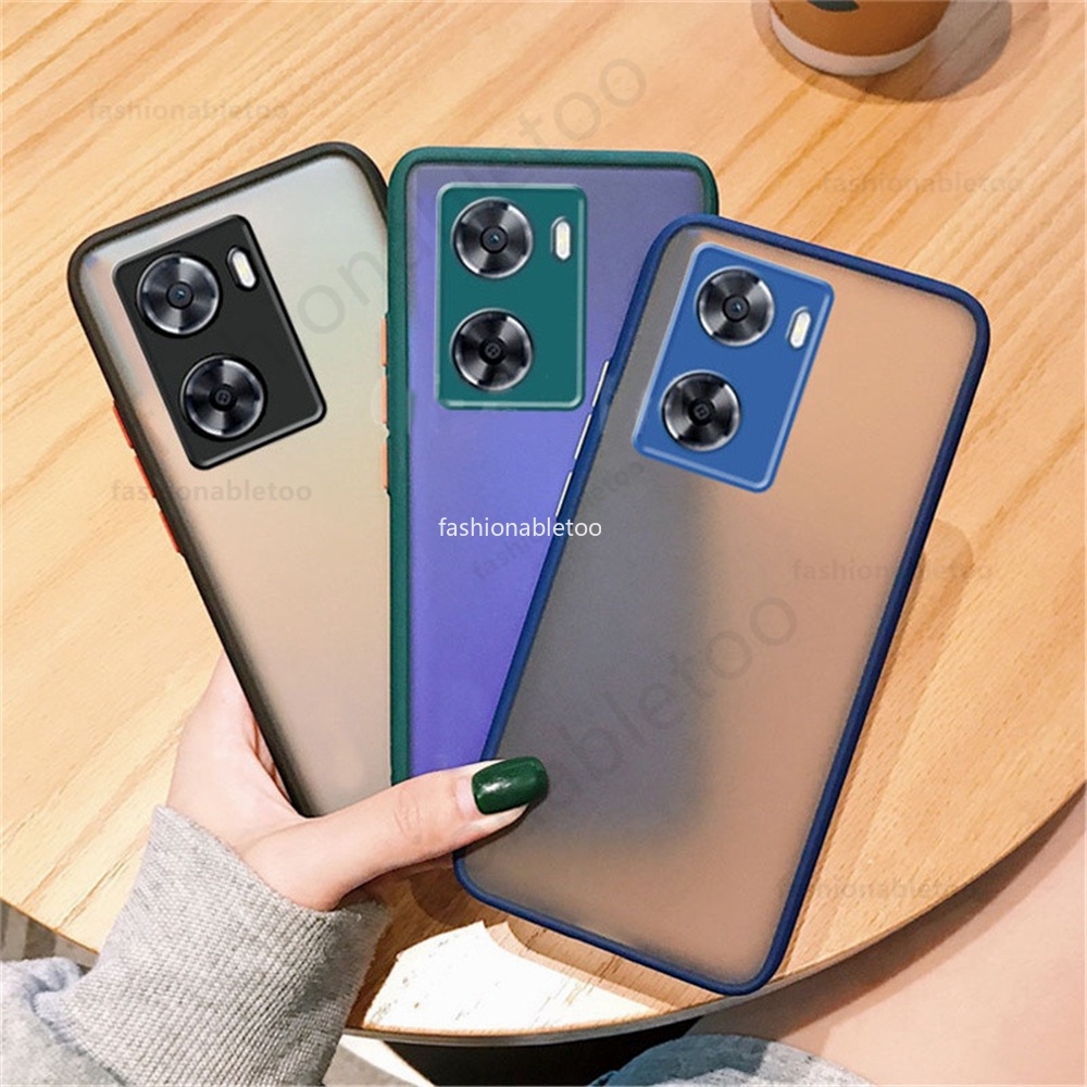 Ốp Điện Thoại Silicone Mềm Trong Suốt Nhám Chống Sốc Cho Oppo A57 A77 A96 A76 A56 A55 A 57 A 77 A 96 A 76 A 56 A 55 4G 5G