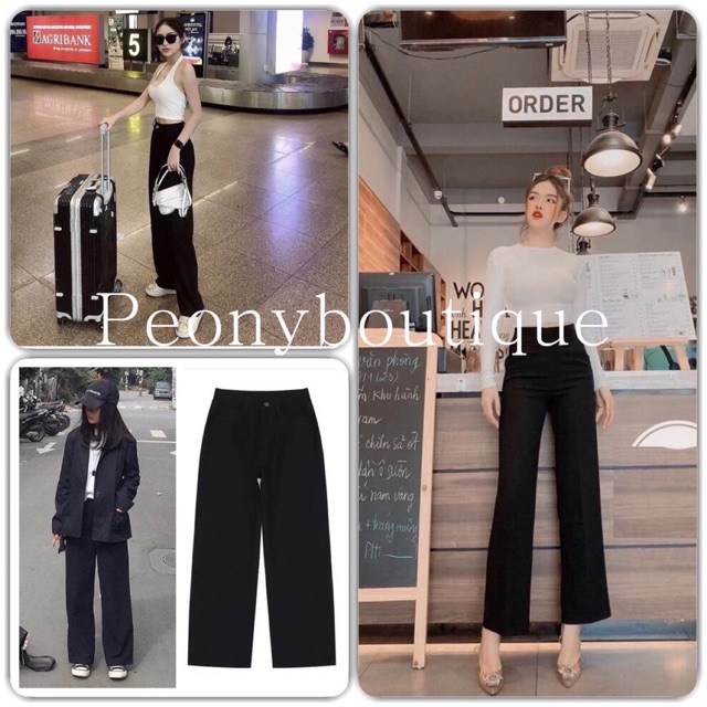 QUẦN ỐNG RỘNG HÌNH THẬT CẠP CAO / ỐNG SUÔNG / QUẦN TÂY | BigBuy360 - bigbuy360.vn