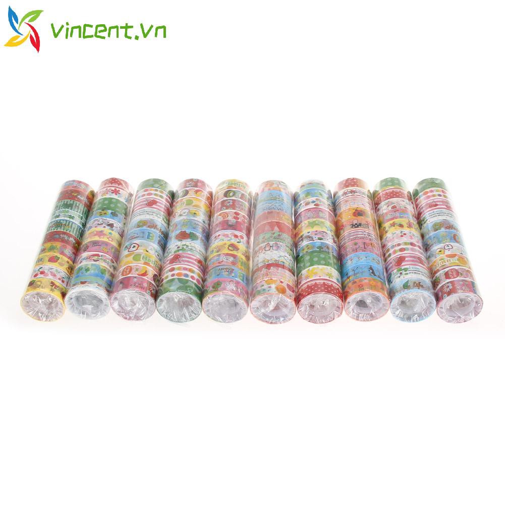 10 Cuộn Băng Keo Dán Trang Trí Kích Thước 1.5cmx2.5m