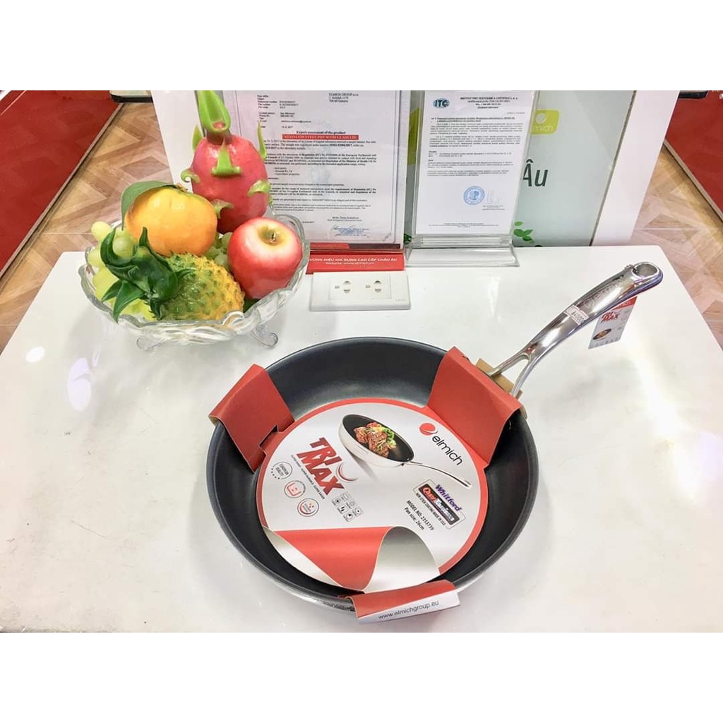 Chảo inox đáy từ elmich đáy liền trimax 20cm 24cm 26cm 28cm mã sản phẩm 2353737 chảo xào chảo rán