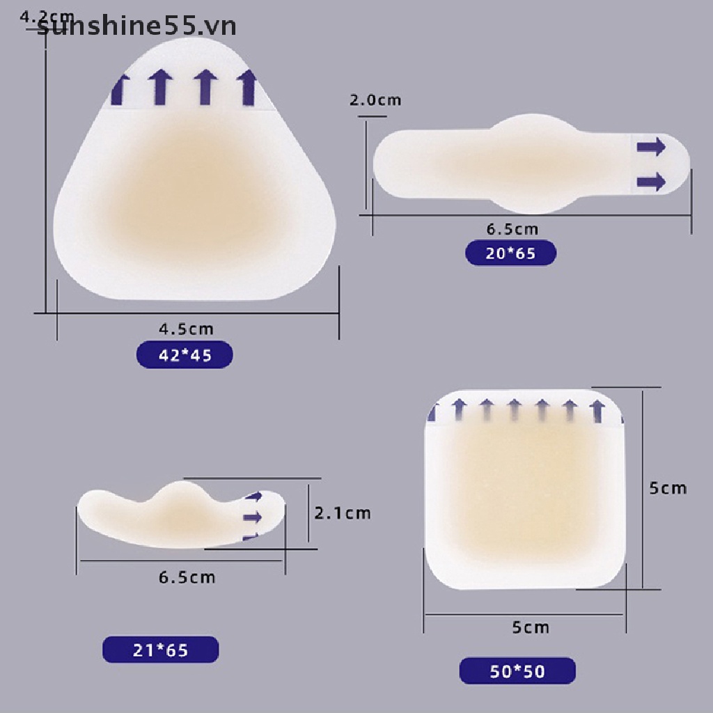 Bộ 5 Miếng Dán Giày Giảm Đau Chất Liệu Hydrocolloid Mềm Mại Tiện Dụng