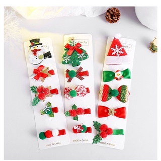 Set 10 Kẹp tóc noel cho bé gái xinh