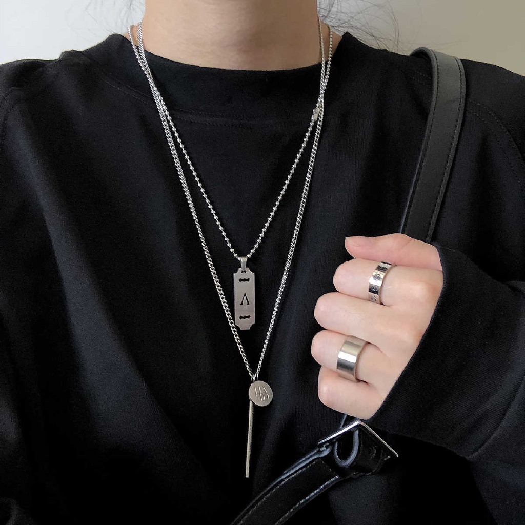 Dây Chuyền Thép Titan Phong Cách Hip Hop 1307harakun Cho Cặp Đôi