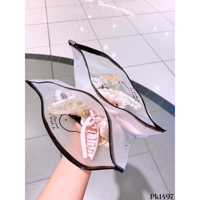 Sét 5 Kẹp Tóc Hàn Quốc Siêu Xinh Gồm 3 càng cua 2 dây buộc đính hạt