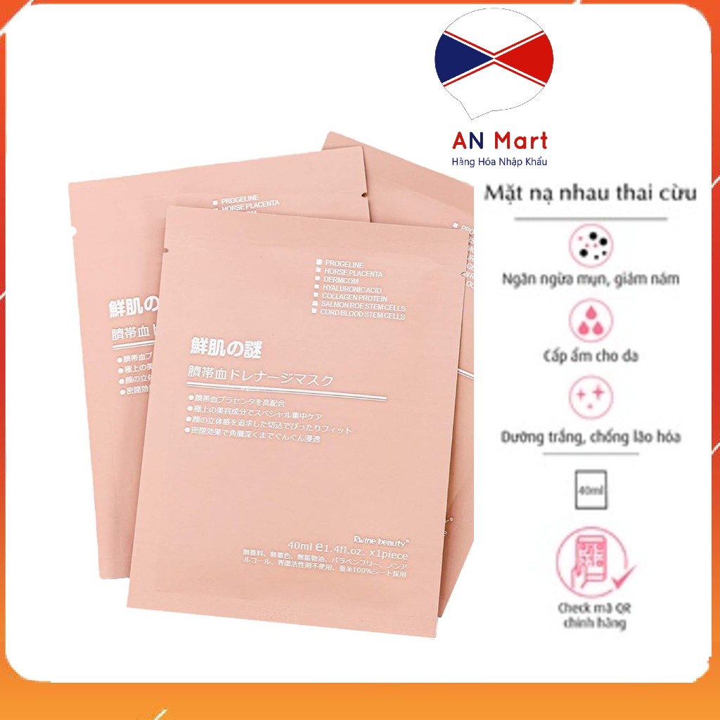 Mặt Nạ Nhau Thai Tế Bào Gốc Rwine Beauty Nhật Bản 98k /20 miếng ; 180k/40 miếng ; 170k/50 miếng