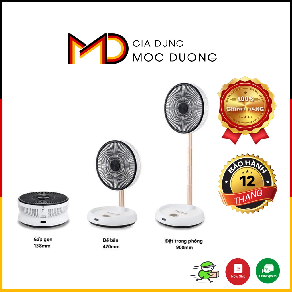 Quạt gấp gọn thông minh ELEGANT, sạc pin, có điều khiển từ xa