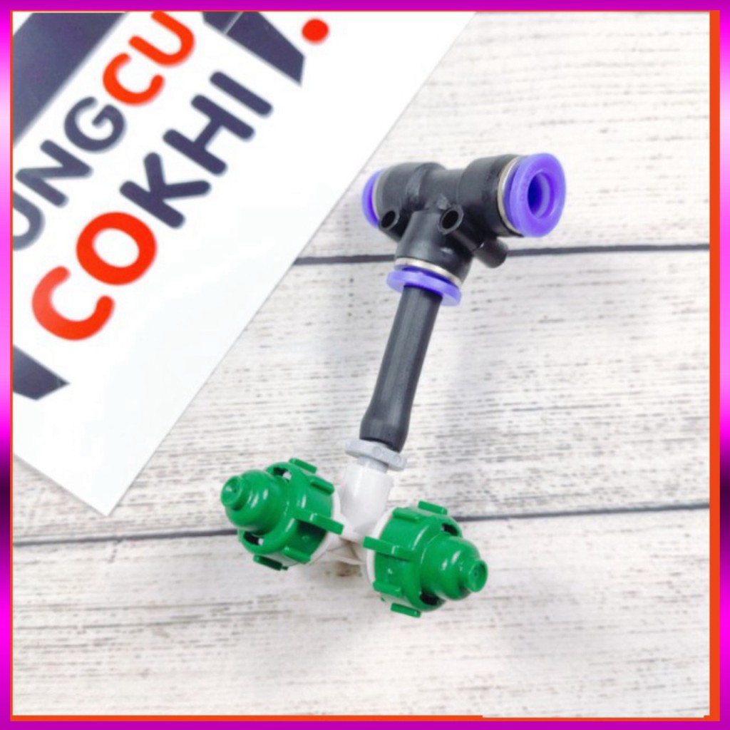 15 Béc phun sương 4 tia, kèm kết nối nhanh ống 8mm dùng tưới cây, tưới lan