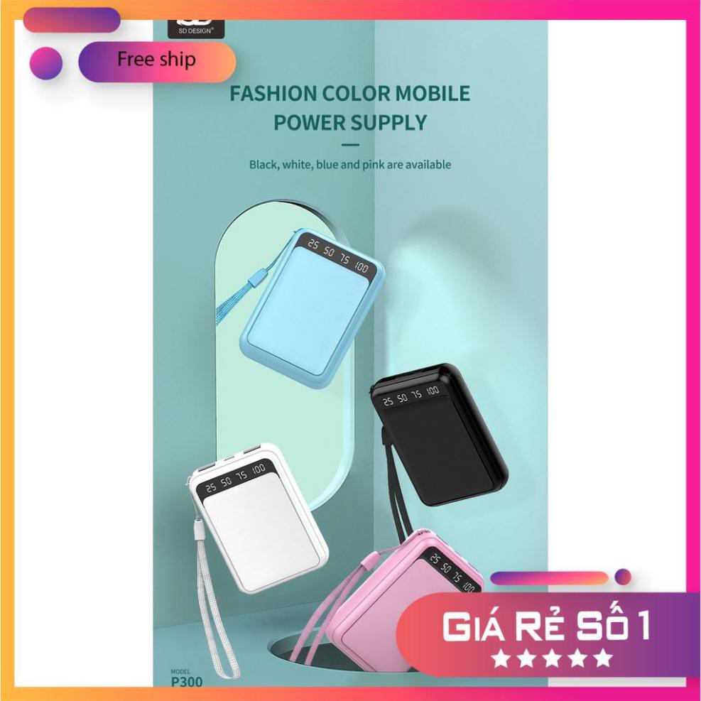 SẠC DỰ PHÒNG SD P300 / 10000MAH 2 CỔNG RA - CHÍNH HÃNG