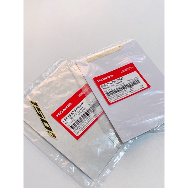 Tem decal mark chữ 150i, số 150i Honda Chính Hãng màu đen, màu trắng