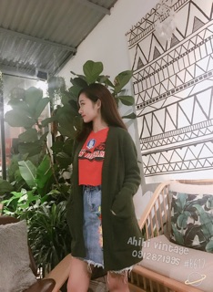 cardigan len ảnh thật 100% 