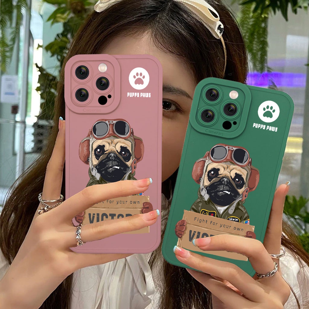 Ốp lưng chống sốc tay đua motor chó bull cho Iphone 6 7 8 Plus 11 12 13 mini Pro Max X Xr  HA-22DOG1012