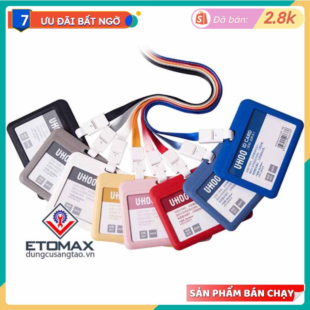 Bao đựng bảo vệ thẻ nhân viên Uhoo cao cấp kèm dây đeo