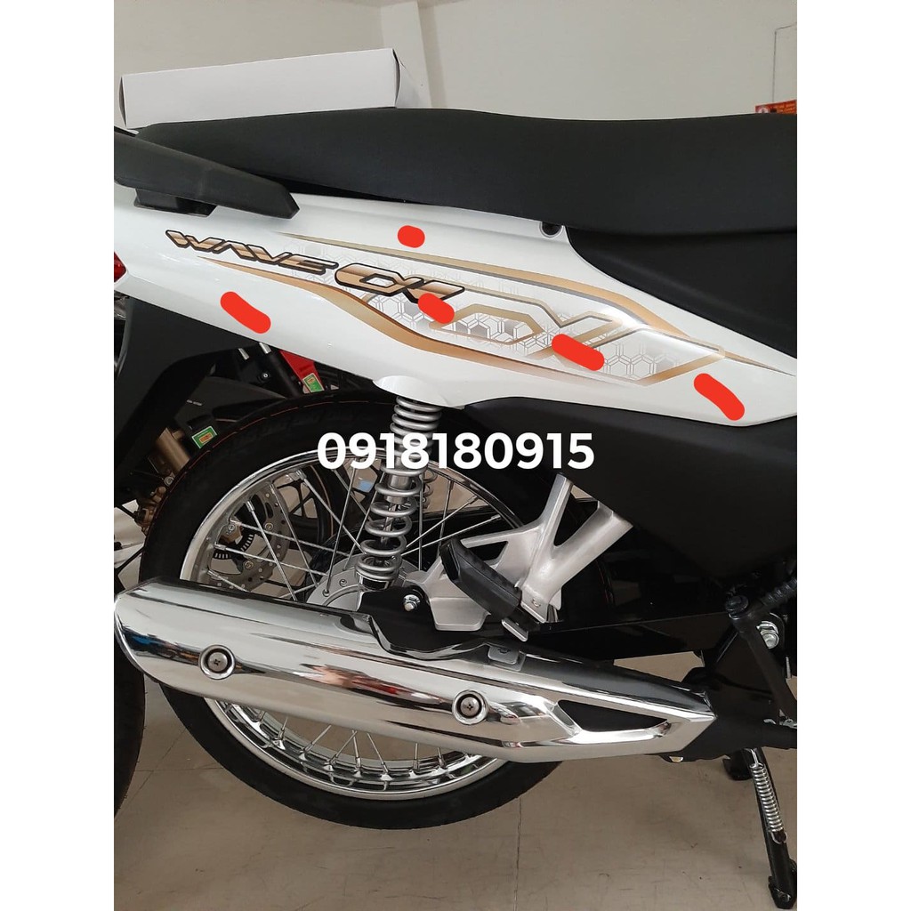 Bộ ốp sườn wave anpha 110 2020-2021 honda