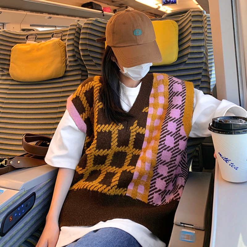 Áo len nữ không tay cổ chữ V hợp thời trang  | BigBuy360 - bigbuy360.vn