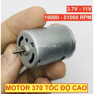 Motor 370 tốc độ cao 19000 - 51000 RPM điện áp 3.7V - 11V dùng pin cho mô hình RC - LK0297