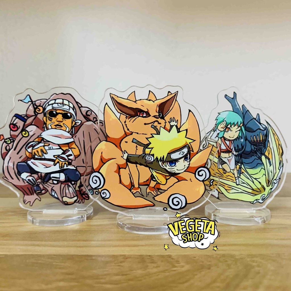 Mô Hình Tượng Standee Acrylic Mica 2 mặt - Set 9 Naruto Sasuke Kakashi Sakura Hinata Neji Rock Lee Gaara Jiraiya Itachi