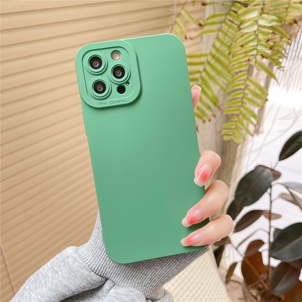 Ốp Điện Thoại Silicon Mềm Nhám Màu Kẹo Sang Trọng Cho iPhone 13 12 11Promax 13Mini 6 6S 7 8 Plus XS MAX SE 2020 2022 XR X