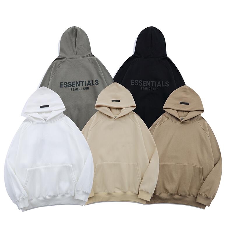 Áo hoodie đôi in chữ FOG Fear OF GOD Essentials 21S 3D thời trang