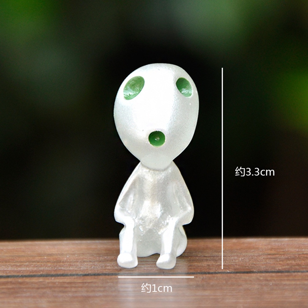 Tượng mini hình yêu tinh hoạt hình bằng nhựa resin phát sáng trong bóng tối trang trí tiện dụng diy