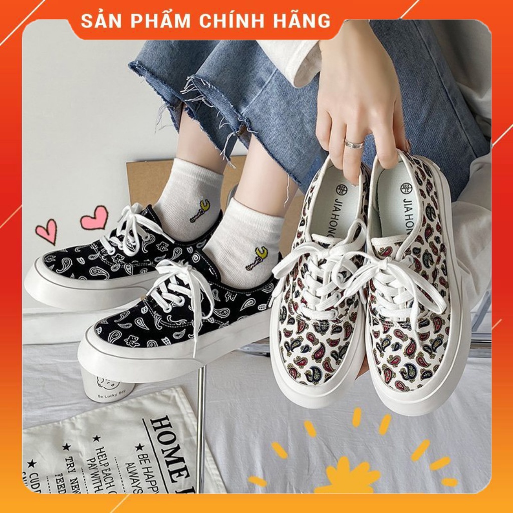 Giày thể thao nữ ullzang dây buộc phối màu Thổ Cẩm siêu hot