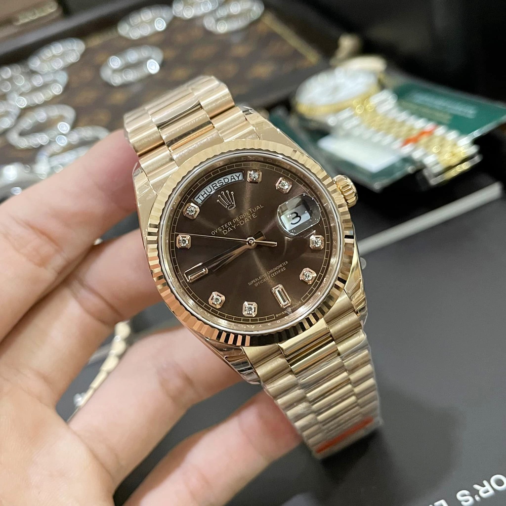 Dây đồng hồ ROLEX 3 mắt đúc đặc thép không gỉ size 20mm 3 màu cao cấp