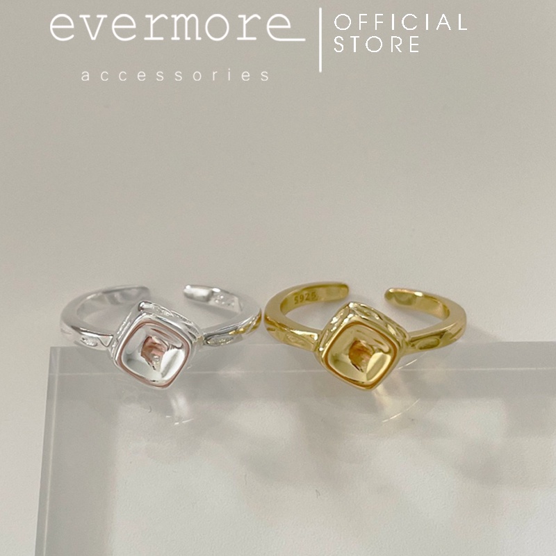 Nhẫn bạc EVERMORE, nhẫn bạc 925 Cheese phong cách hiện đại, minimalism - N046