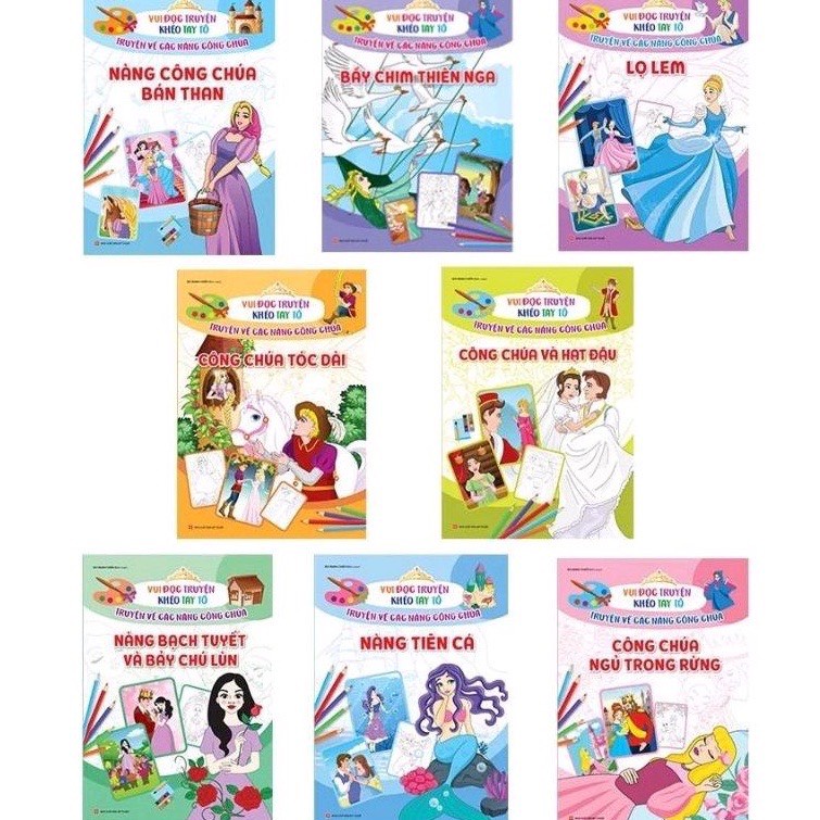 Sách: Combo 8 Cuôn Vui Đọc Truyện Khéo Tay Tô - Truyện Về Các Nàng Công Chúa