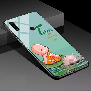 Ốp lưng kính samsung a11 cao cấp hình cha mẹ - koolcase