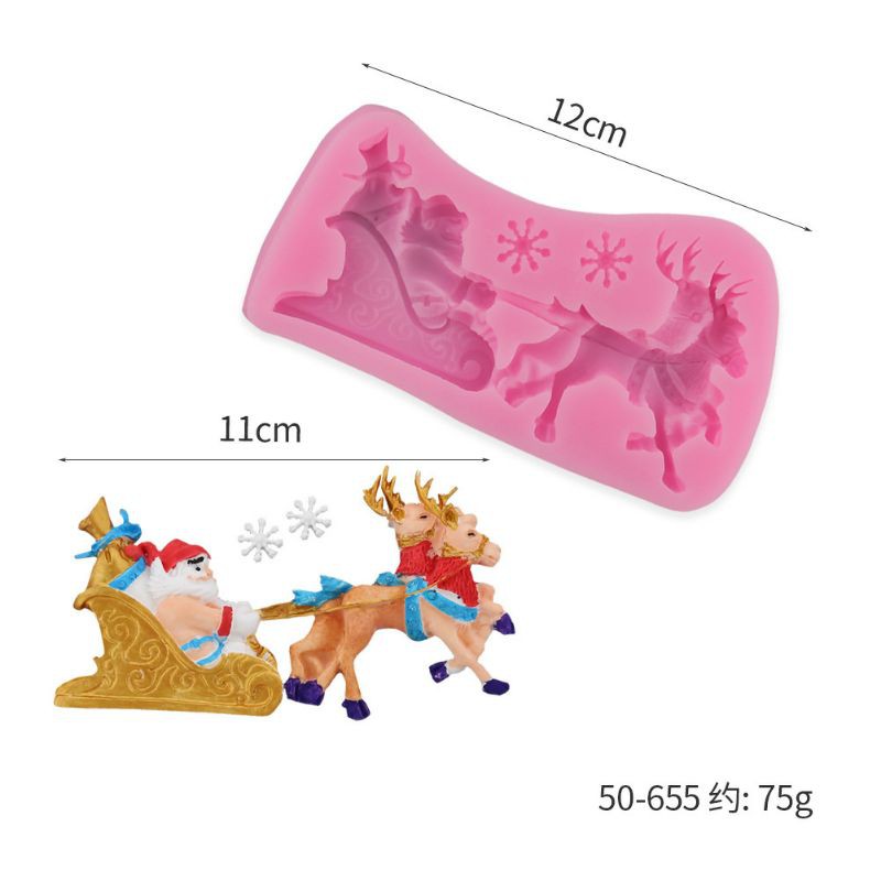 Khuôn silicon 4D Ông già Noel