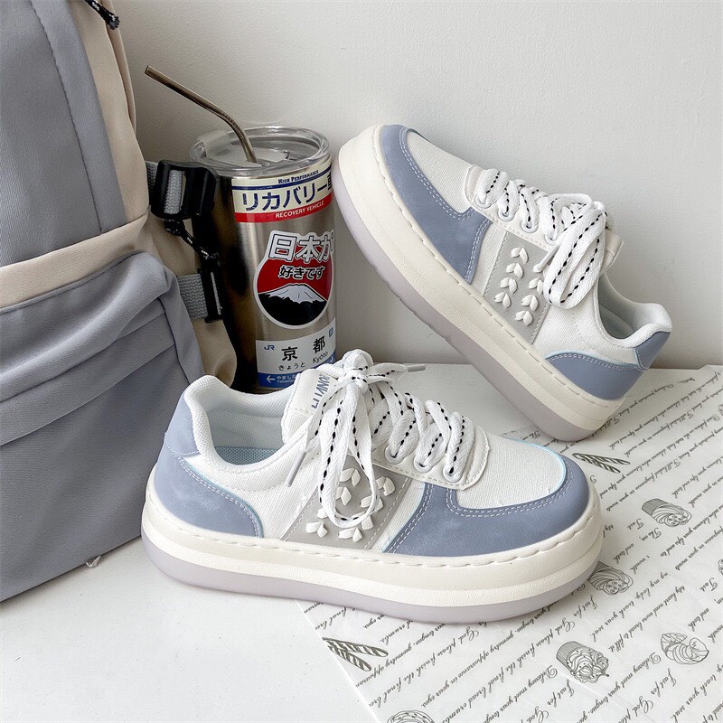 giày thể thao,giày nữ sneaker hoạ tiết bông lúa dây đan hottrend 2022