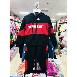 Bộ nỉ da cá có mũ tunef dài tay bé trai size 10-16t, cho bạn từ 30-45kg. chất nỉ da cá dày dặn